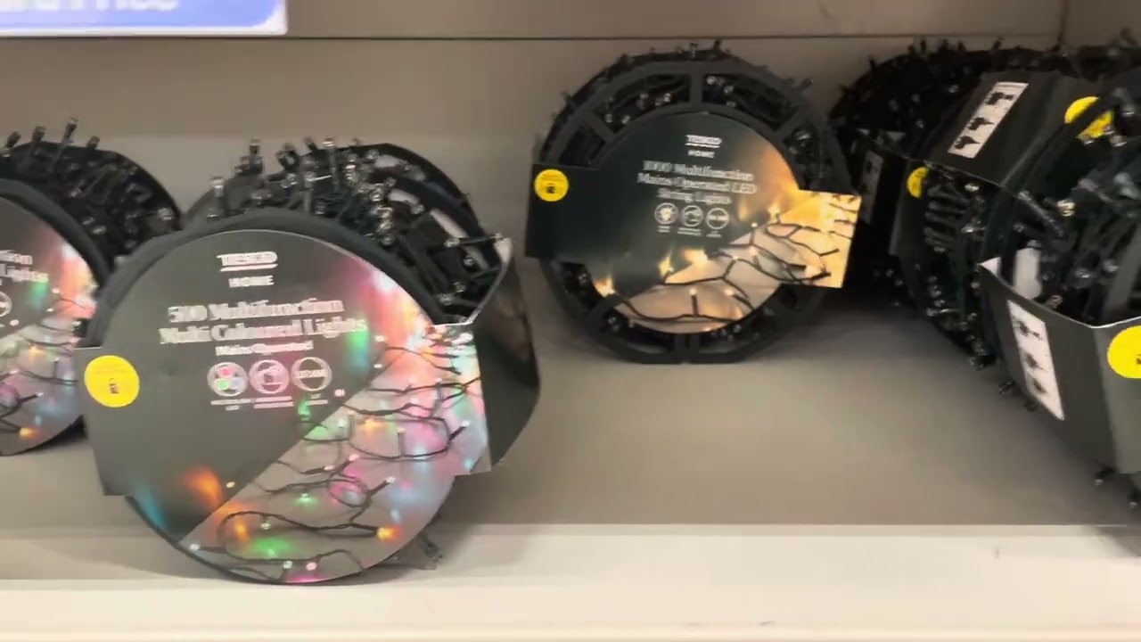 Christmas Lights in Tesco Superstore, Crediton, Devon 07/11/2025  