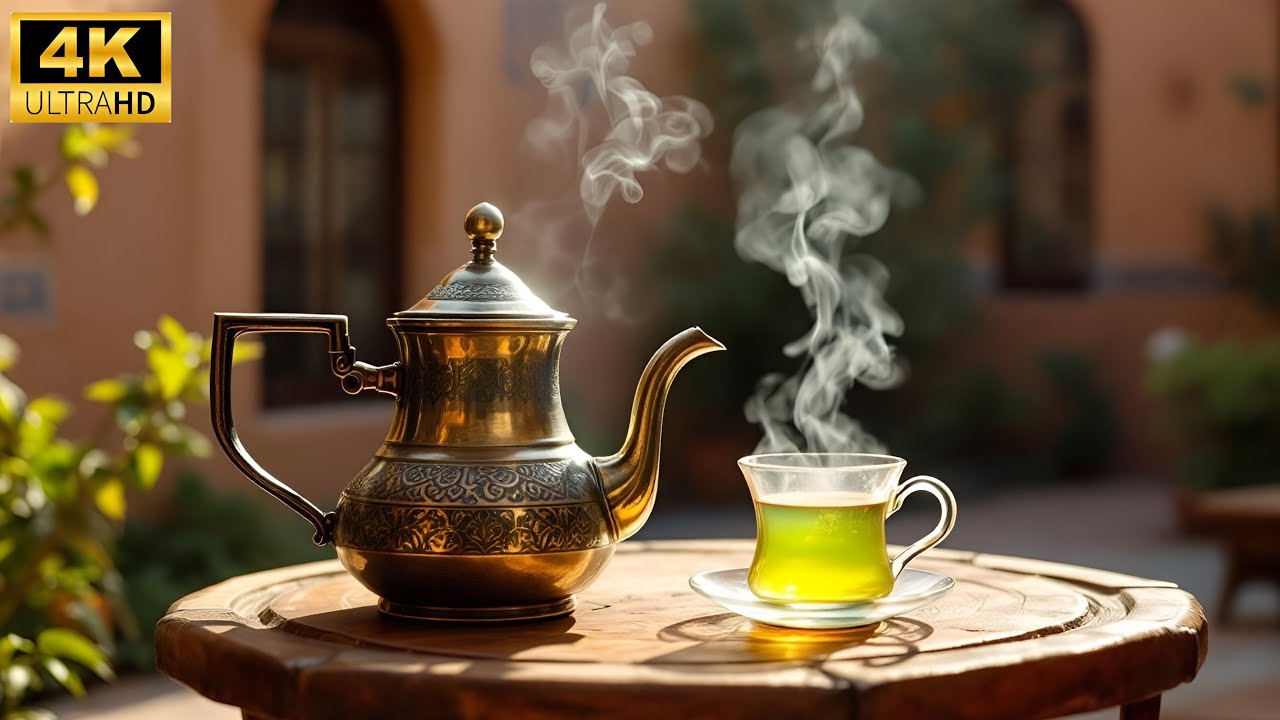 Steaming Green Tea in an Ancient Yazd Courtyard 🍃🫖 | 4K Calm Moment