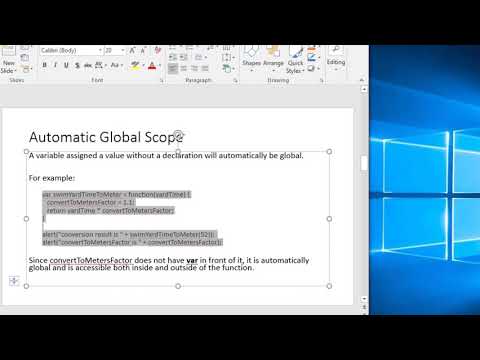 11c. JavaScript Global vs. Local Scope of Variables - YouTube