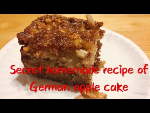 Secret homemade recipe of German apple cake| the best German apple cake recipe| 德国苹果蛋糕的简单做法