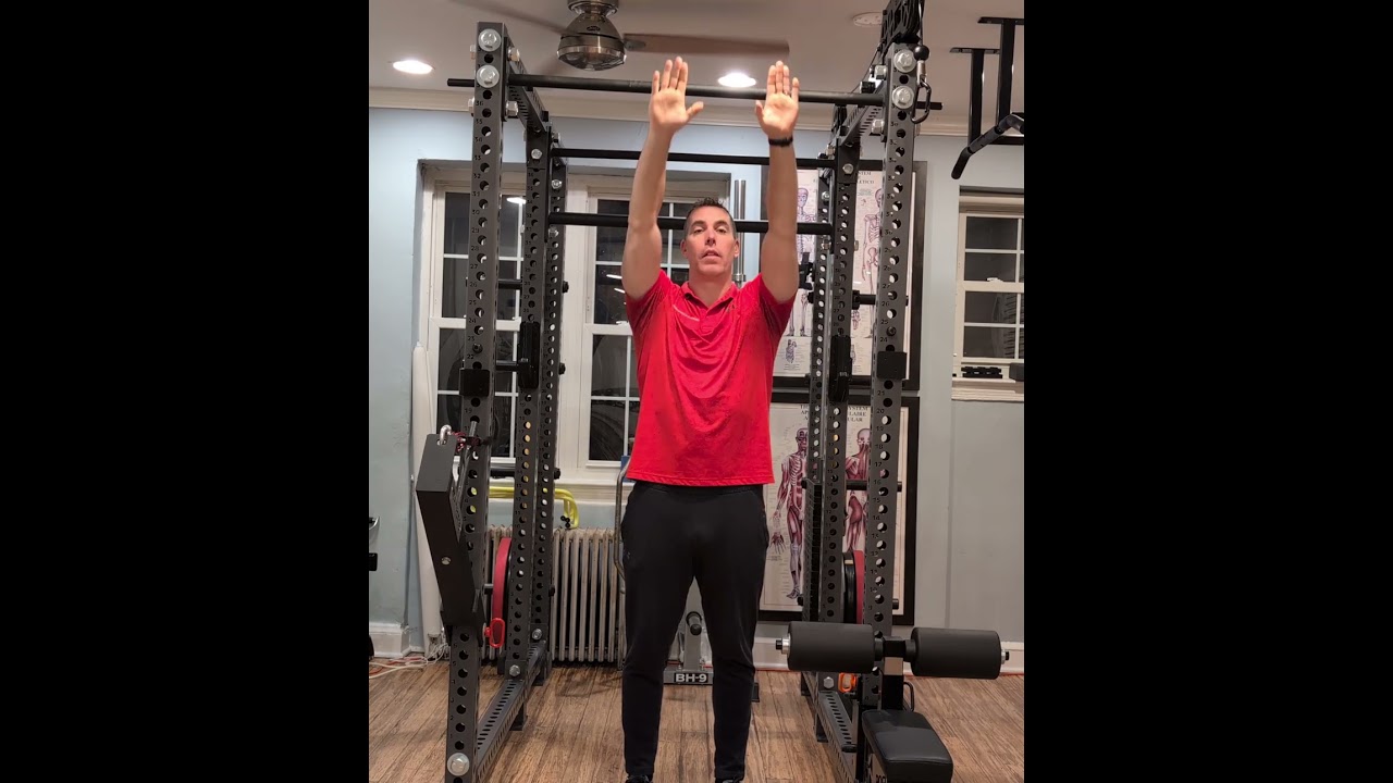 Standing 4 Way Shoulder Complex Isometrics (Overhead Height) Basic