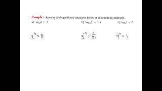 Writing and Evaluating Logarithms