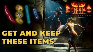 Diablo 2 Resurrected - 6 Items to keep in the shared stash EARLY GAME!
