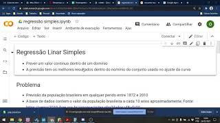 Prática com regressão linear simples com python