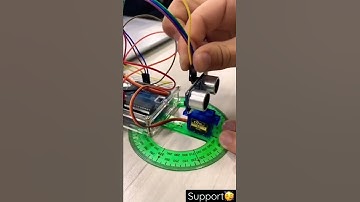 Radar Concept 🔥 with ultrasonic sensor🥳#shorts #arduino #youtubeshorts #arduinoproject #science😍