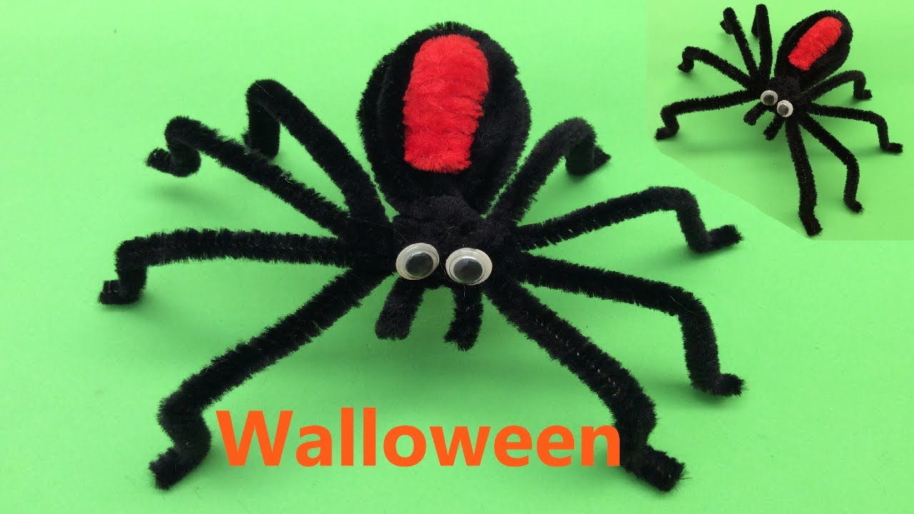 Cómo hacer arañas con limpiapipas para decorar en Halloween