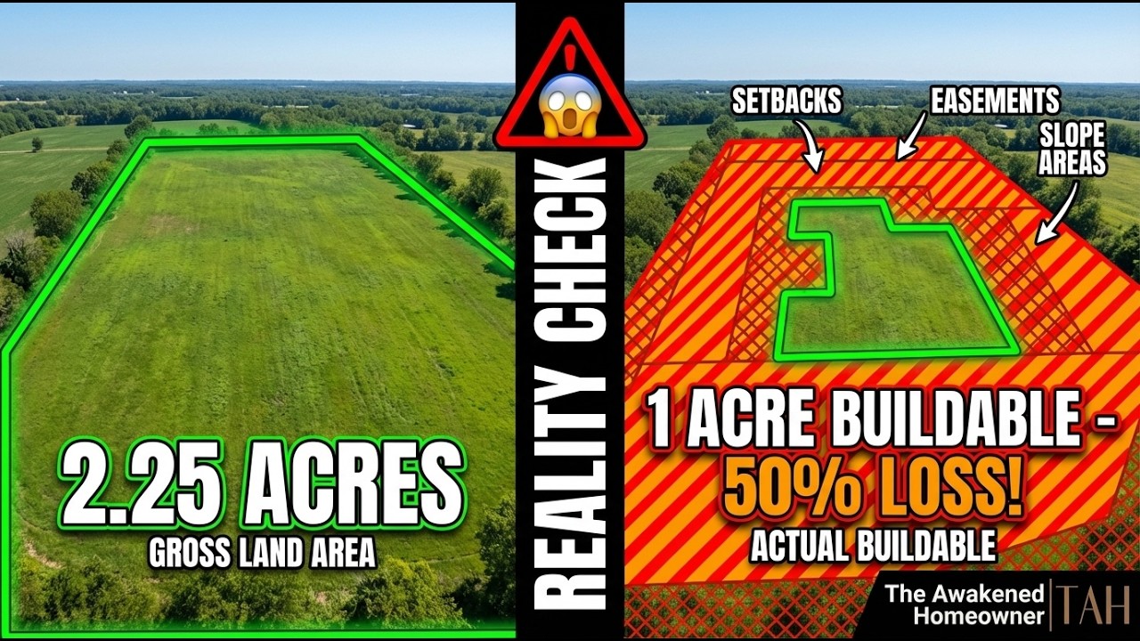 Ep 35.1 🏠 REAL PROPERTY EASEMENT EXAMPLES: How a 2-Acre Lot Lost Half Its Buildable Area 🏠
