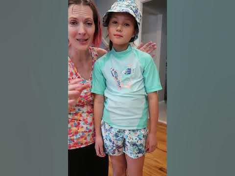 UPF50+ Girls Shorts Swim Set from UV Skinz - YouTube