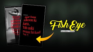 Instagram Most Viral Fish Eye Text Effect Tutorial | 1 Click Fish Eye Text Effect 🔥 | Rahul Royzzz