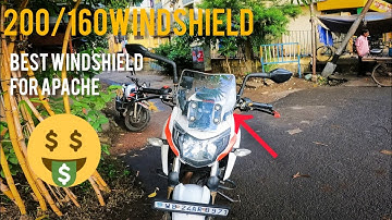 TVS APACHE RTR 160 & 200 VISOR INSTALLATION | BENEFITS OFVISOR | APACHE RTR 200 MODIFIED WINDSHIELD