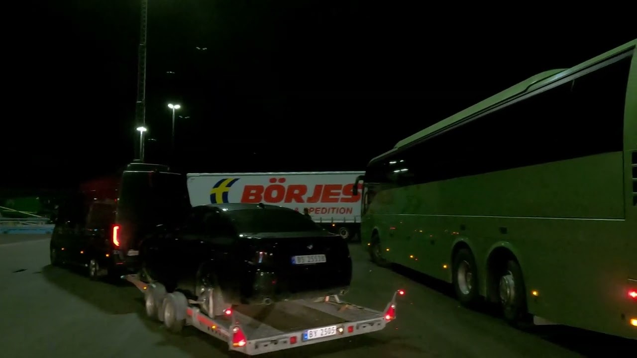 Sweden.Port Trelleborg. Ferry loading.(The quality of roads in Europe. Part 59/2).