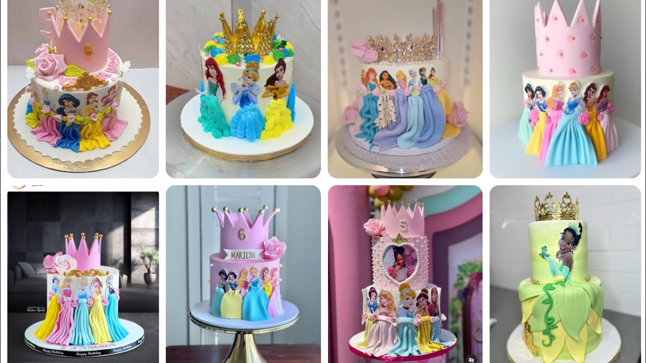 Disney princess crown cake designs 