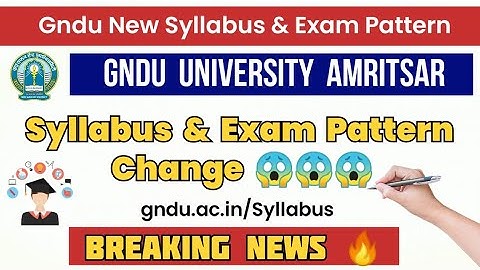 Gndu Syllabus & Exam Pattern Change 😱😱 | Download Gndu New Syllabus 2023 - 2024 | Gndu Exam News