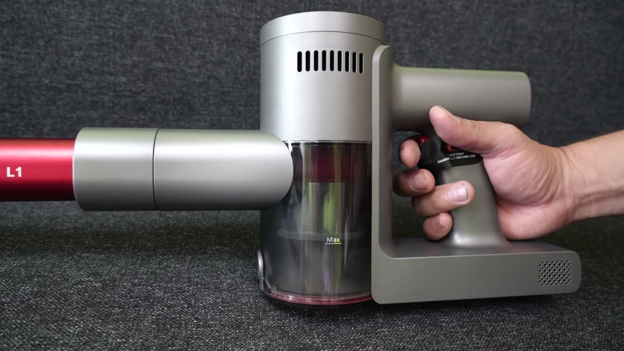 Shunzao L1 ultralight vacuum cleaner in use - YouTube