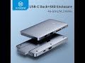 Dock USB-C hub Hagibis com gabinete de disco rígido m.2 case SSD com USB 3.1