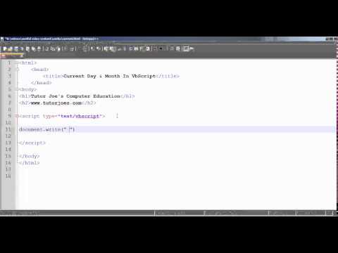 Current Day And Month in VBScript Tamil