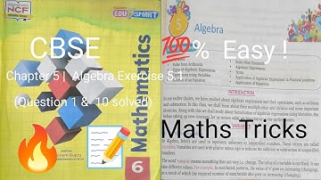Class 6 Maths | Chapter 5: Algebra | Exercise 5.1 (Q1 to Q10) | CBSE Full Solutions & Explanation
