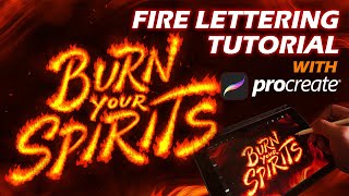 How to Create Fire Lettering | Procreate Tutorial