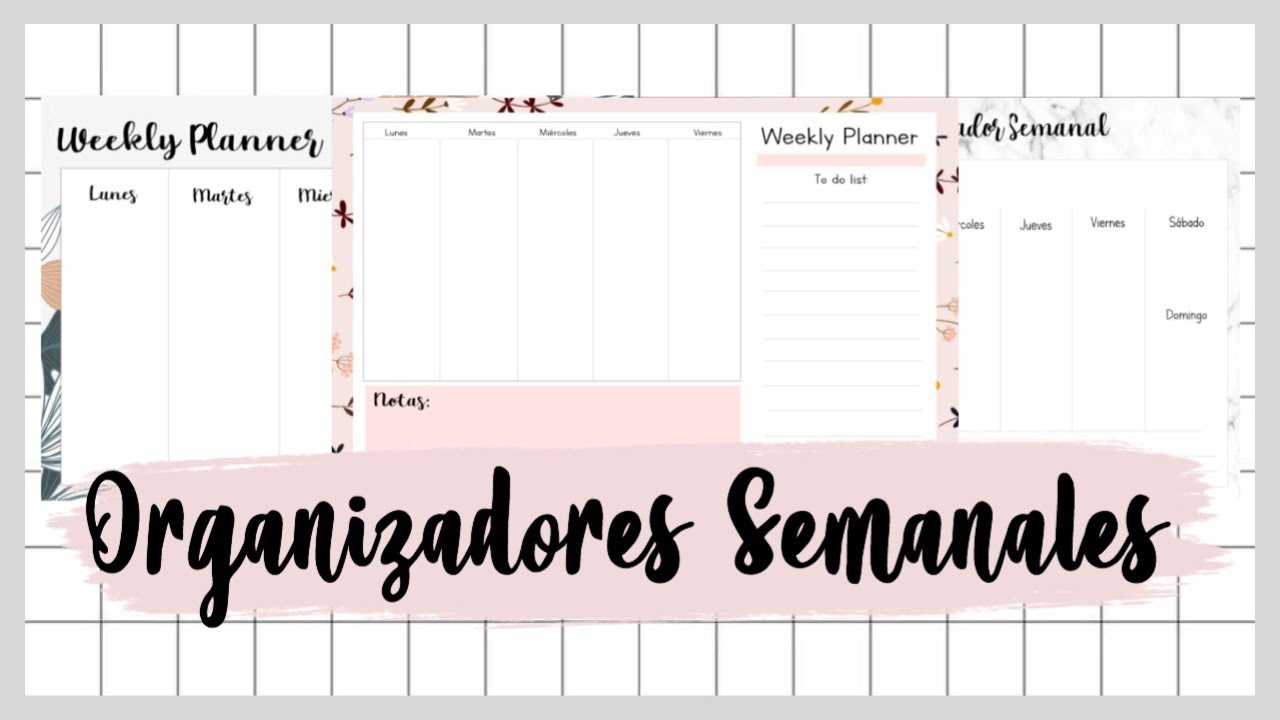 3 Ideas para Planificadores Semanales en Word Organízate con tus