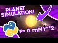 Planet simulation in python  tutorial