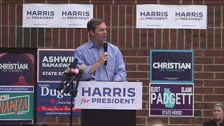 Kentucky Gov. Andy Beshear visits metro Atlanta to campaign for VP Harris