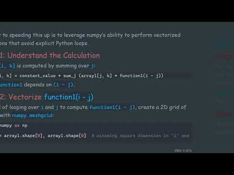 How to Optimize Nested Loop Calculations in Python with numpy Vectorization