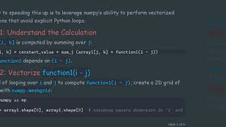 How to Optimize Nested Loop Calculations in Python with numpy Vectorization