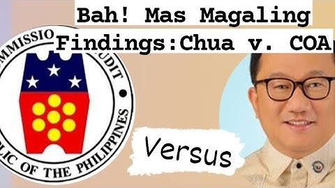 Mas Magaling pa sa COA si Chua? [Courtesy Net25]