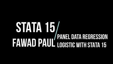 Panel Data logistic Regression With STATA 15