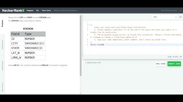 Mastering SQL Challenges on HackerRank: Weather Observation Station1 Day 7/75 DAY CODING CHALLENGE 😎