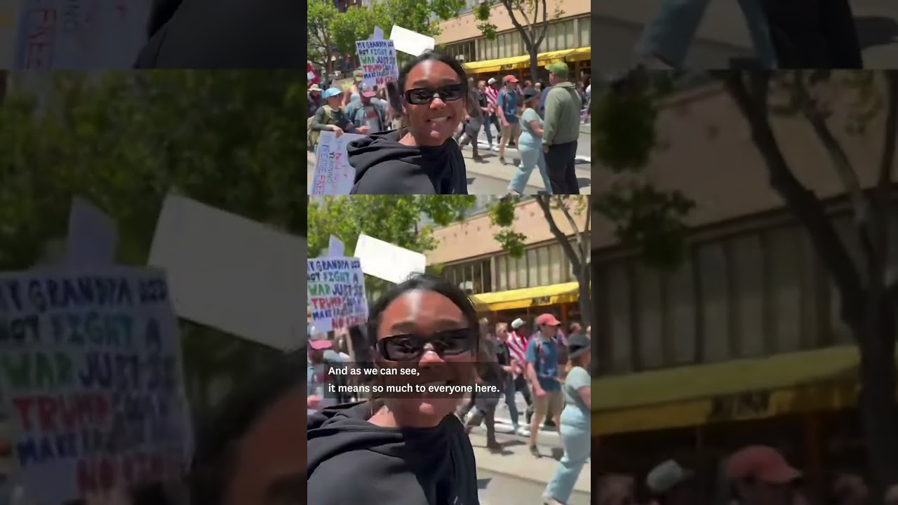 'No Kings' protesters dance in San Francisco