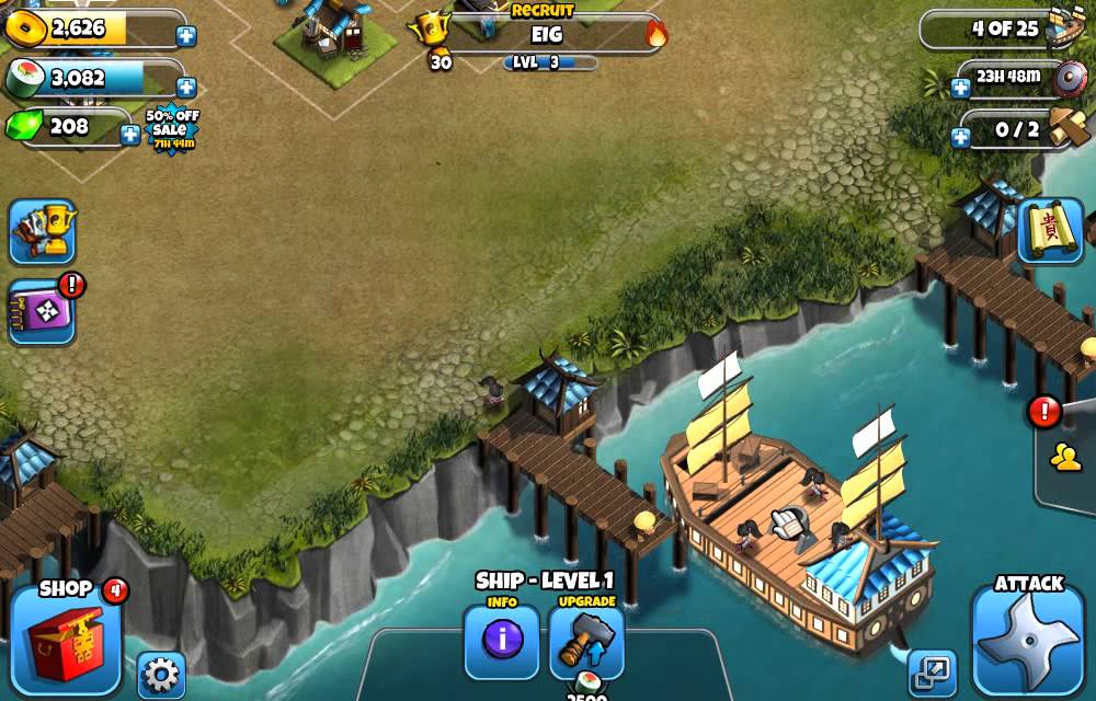 Ninja Kingdom HD Facebook Gameplay Review