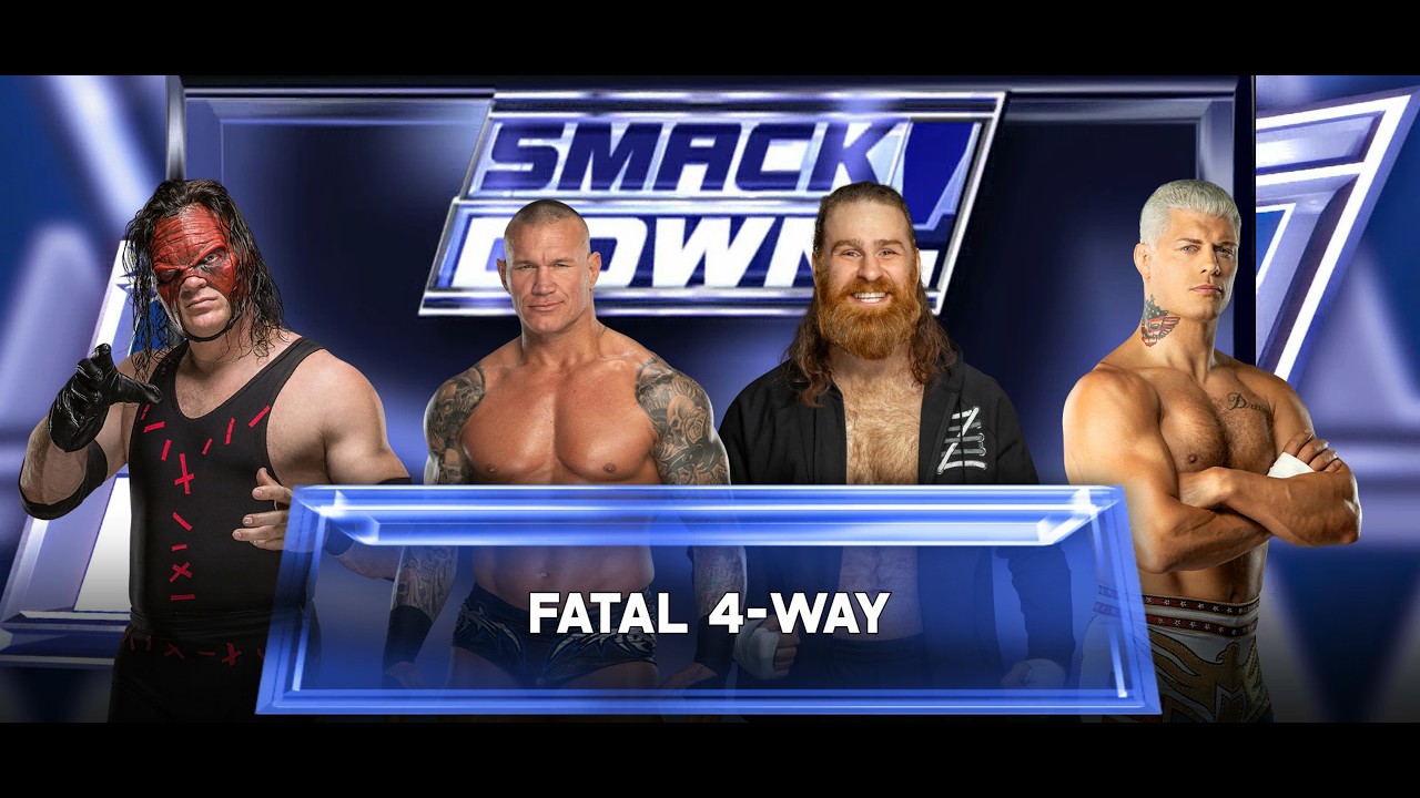 Кейн против Ортона против Сами Зейна против Коди. Шоу Smackdown из Чикаго, Иллинойс.