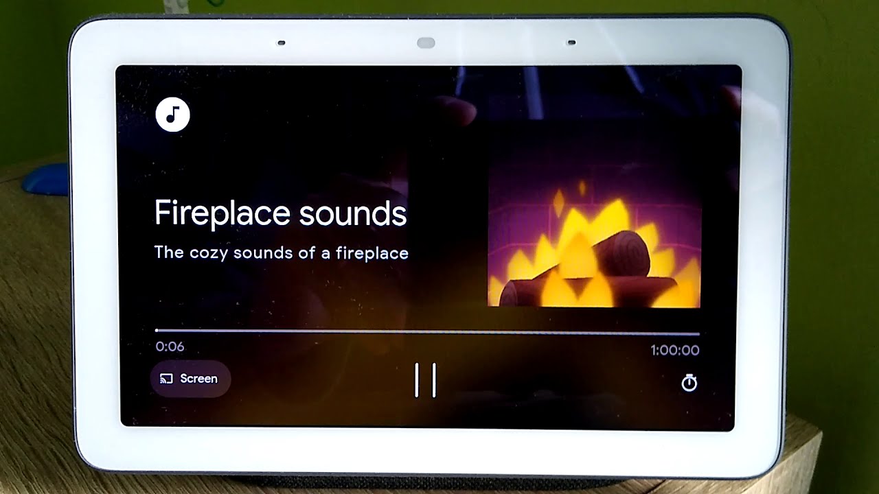 "Ok Google, fireplace sounds"