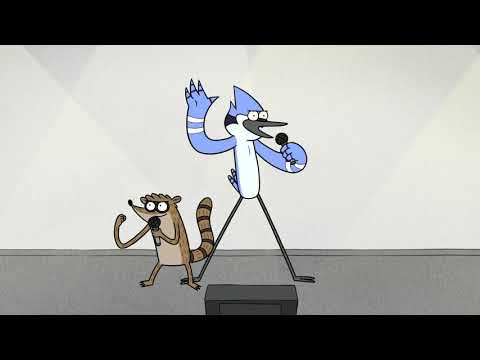 Regular Show - Mordecai And Rigby Make Fun Of The Park Workers At Karaoke