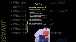 Top 10 React Interview Questions 🔥 | Component Lifecycle, Suspense & useRef()