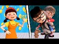 Poor brotherhood nick and tani  scary teacher 3d rich doll squid game