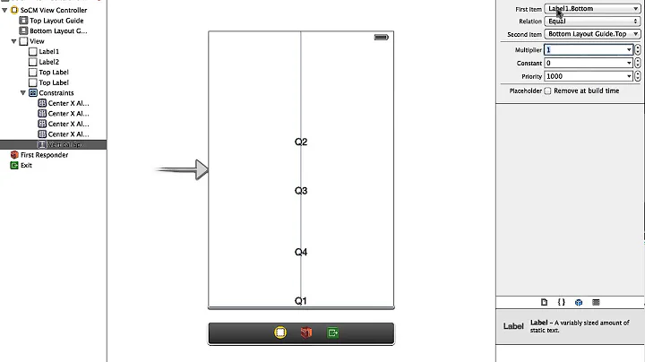 Even Spacing using Autolayout in Xcode 5.1 (1080p)