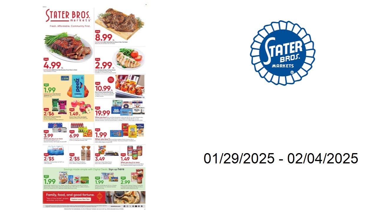 Stater Bros. Weekly Ad - 01/29/2025 - 02/04/2025 - YouTube