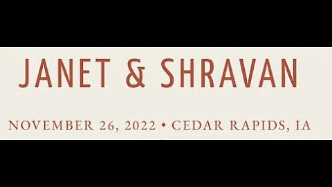 Janet & Shravan Wedding