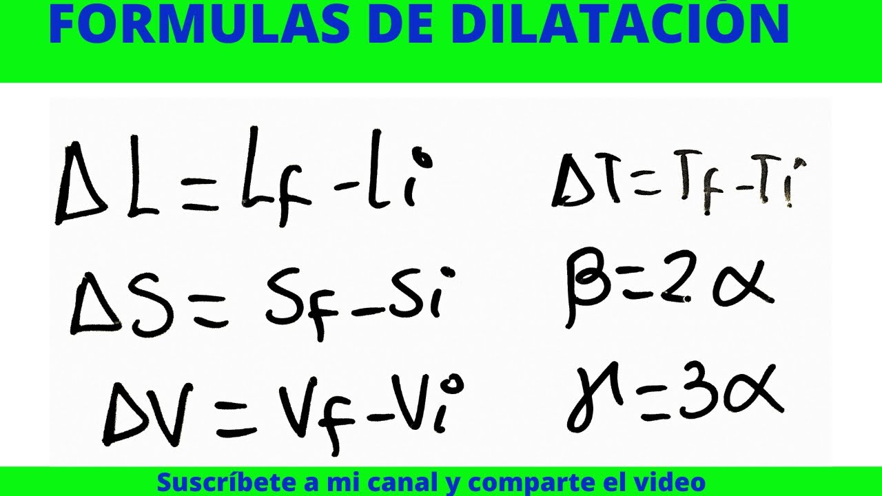 AclaraciÓn Detallada Al Formulario De DilataciÓn Lineal Superficial Y