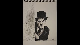 Full Tutorial Video Drawing Charlie Chaplin With Charcoal Pencil