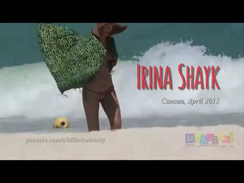 Irina Shayk almost suffers a wardrobe malfunction as string bikini