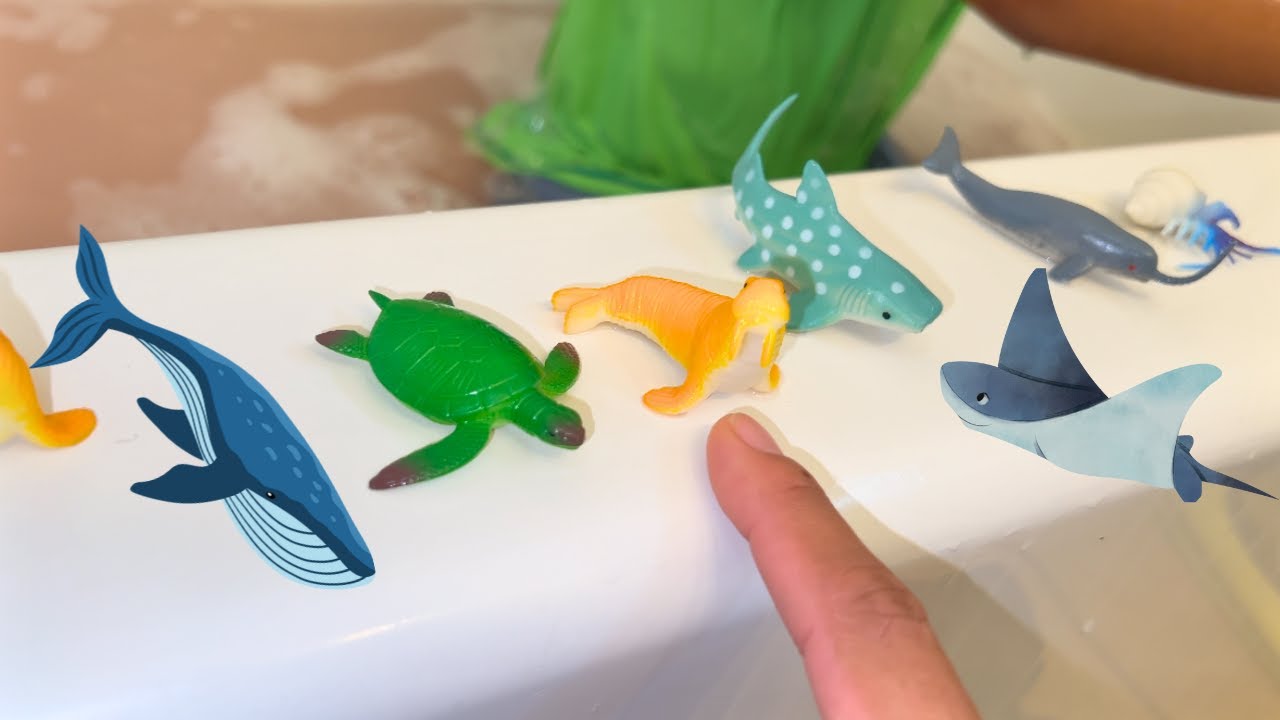 Эксперимент с бомбочкой для ванны «Морские животные» | Спрятанные игрушки внутри
