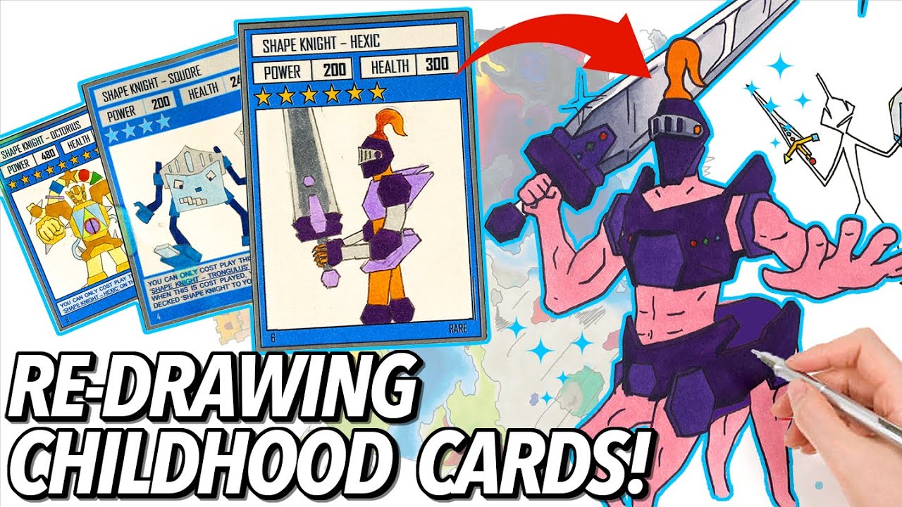Speed Art! Shape Knights - New Cards for Chaos Galaxy TCG - YouTube