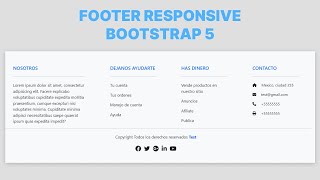 How to make a responsive footer with Bootstrap 5 😱