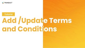 How to Add or Update Terms and Condition on TranZact?