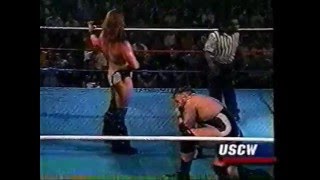 Wardrobe Malfunction Wrestlers Trunks Rip In Half During Match