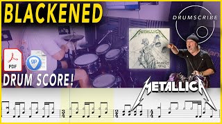 Blackened - Metallica | DRUM SCORE Sheet Music Play-Along | DRUMSCRIBE
