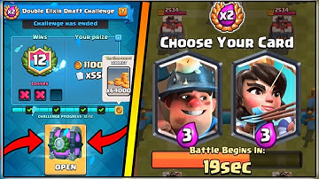 12 WINS DOUBLE ELIXIR DRAFT CHALLENGE | CLASH ROYALE DOUBLE ELIXIR DRAFT CHALLENGE | CHEST OPENING!